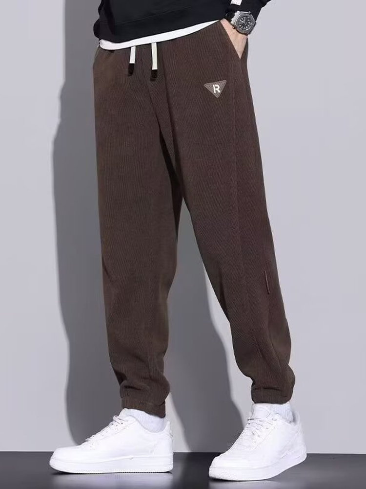 Corduroy Pant Warm - Męskie, ciepłe, zimowe spodnie sportowe z